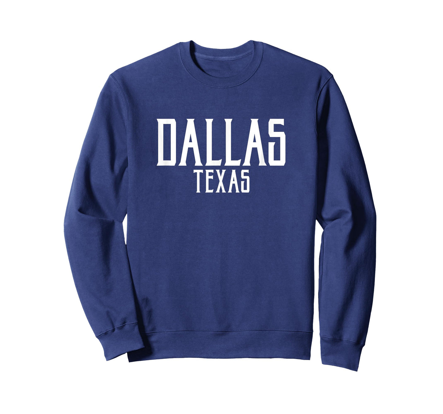 Dallas Texas Text White Print T-Shirt