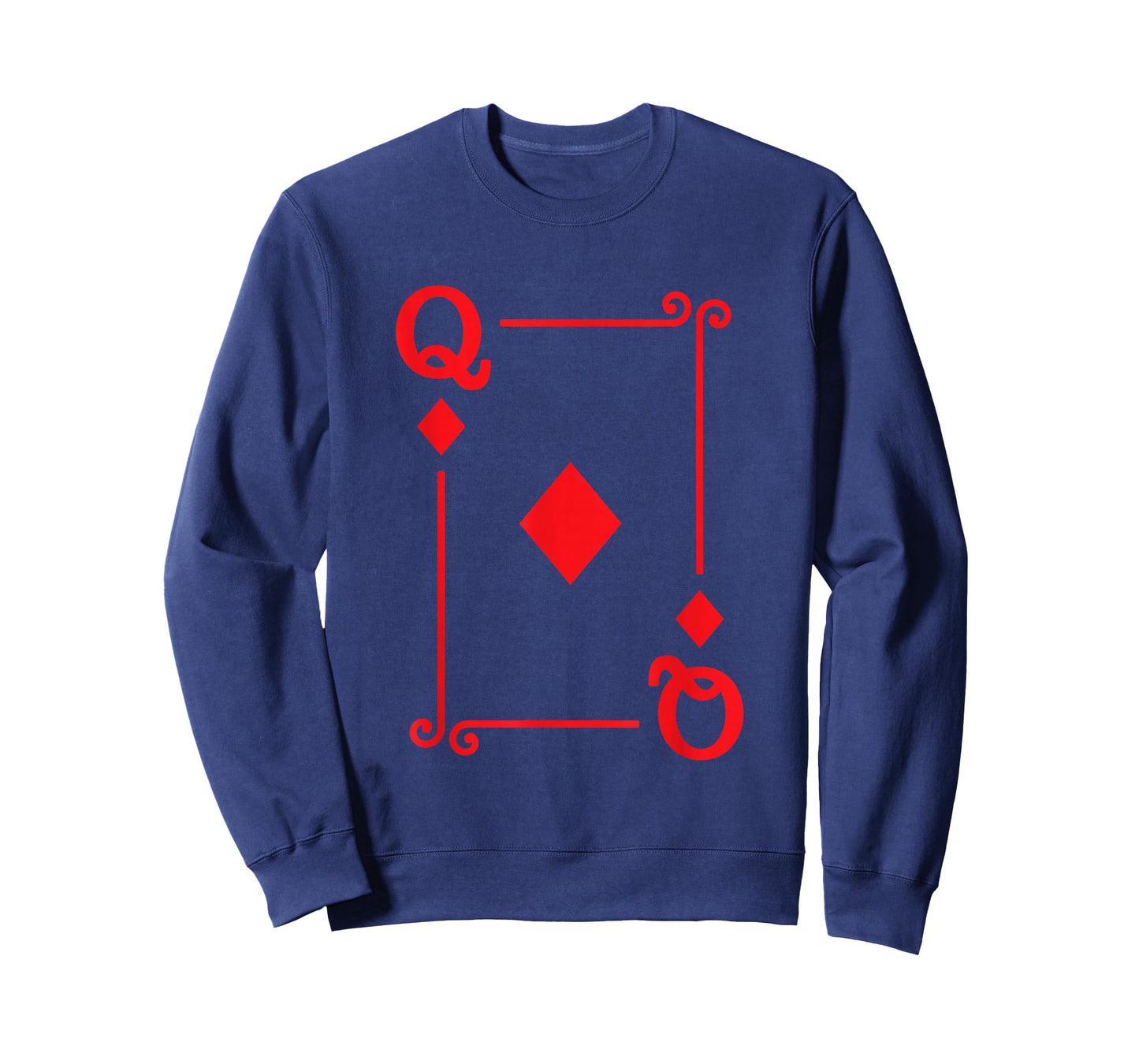 Queen Diamonds Playing Card Graphic - Red Queen Card T-Shirt