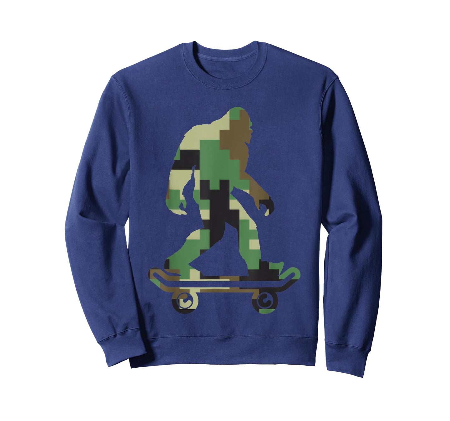 Retro Skater Hide and Seek Champion Apparel Bigfoot Camouflage Skateboarders Sasquatch Skateboarding T-Shirt