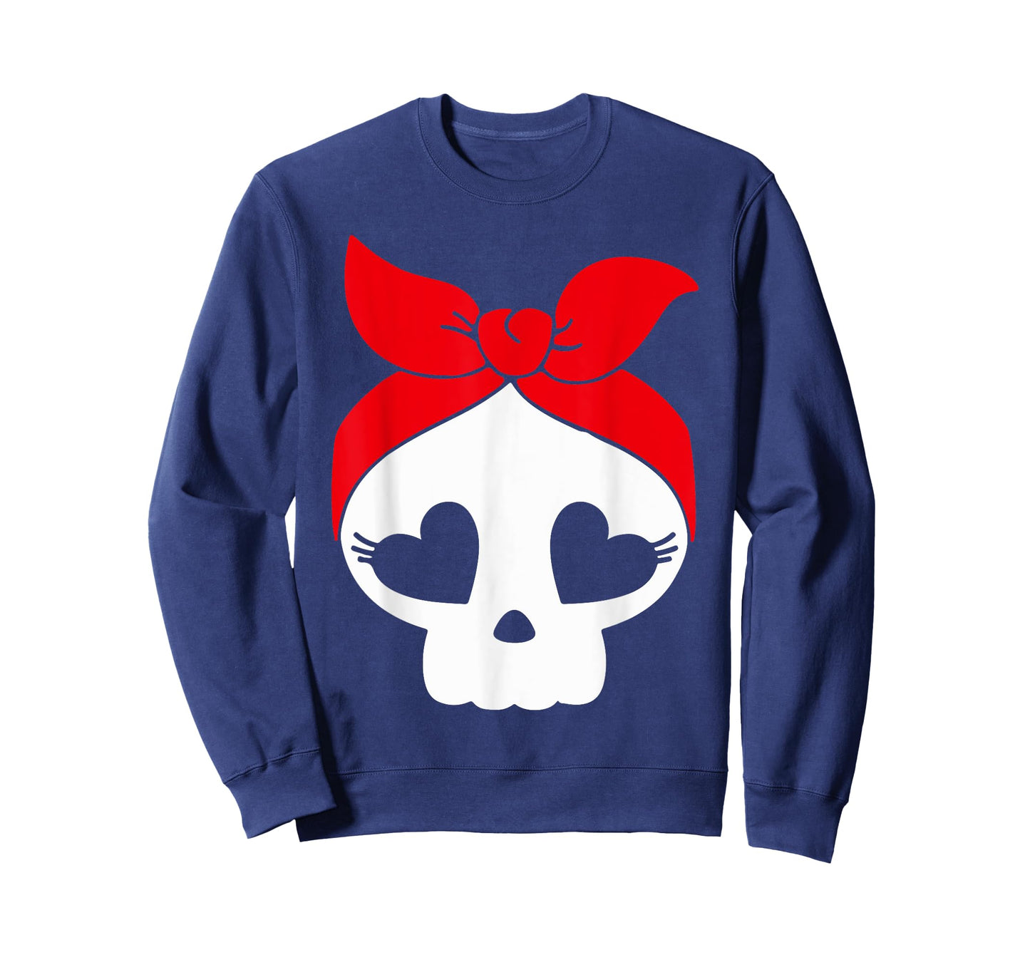Skeleton Hear Eyes Lazy Halloween Costume Cute Skull Bandana T-Shirt