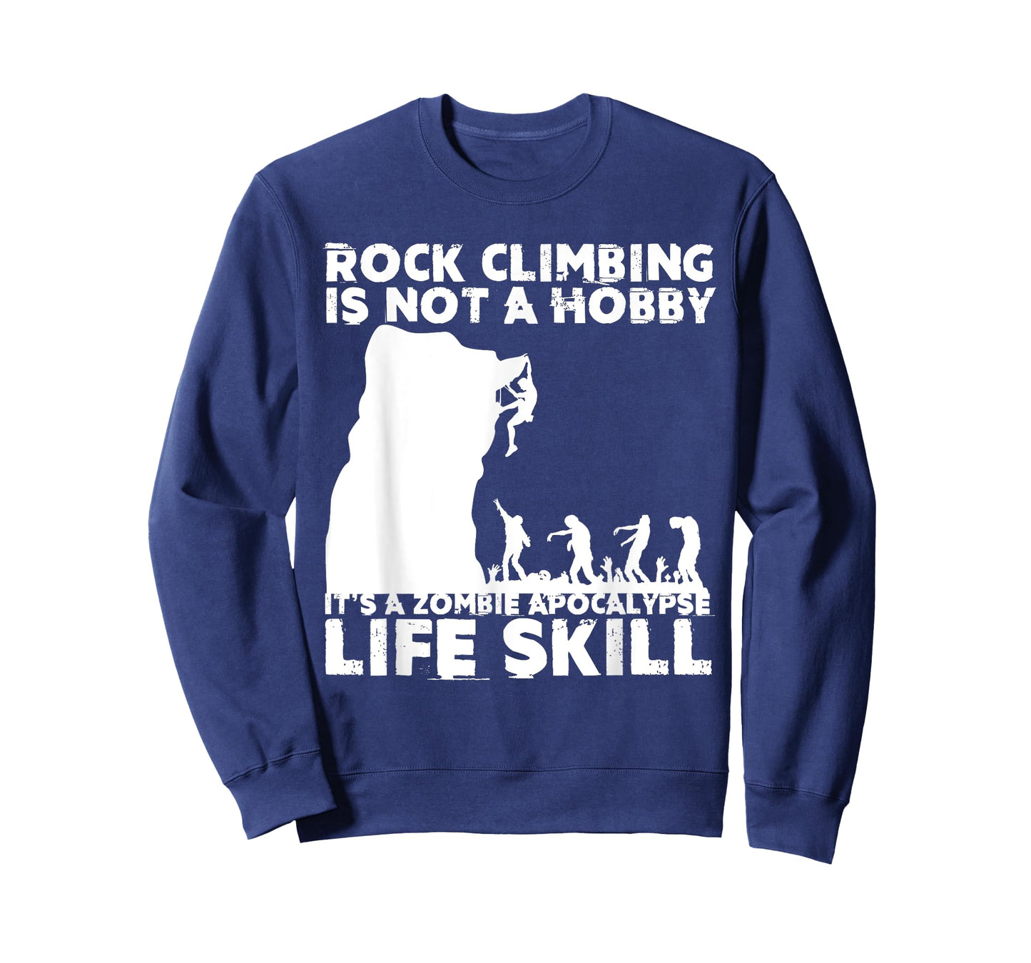 Funny Rock Climber Gift For Men Women Cool Zombie Climbing T-Shirt