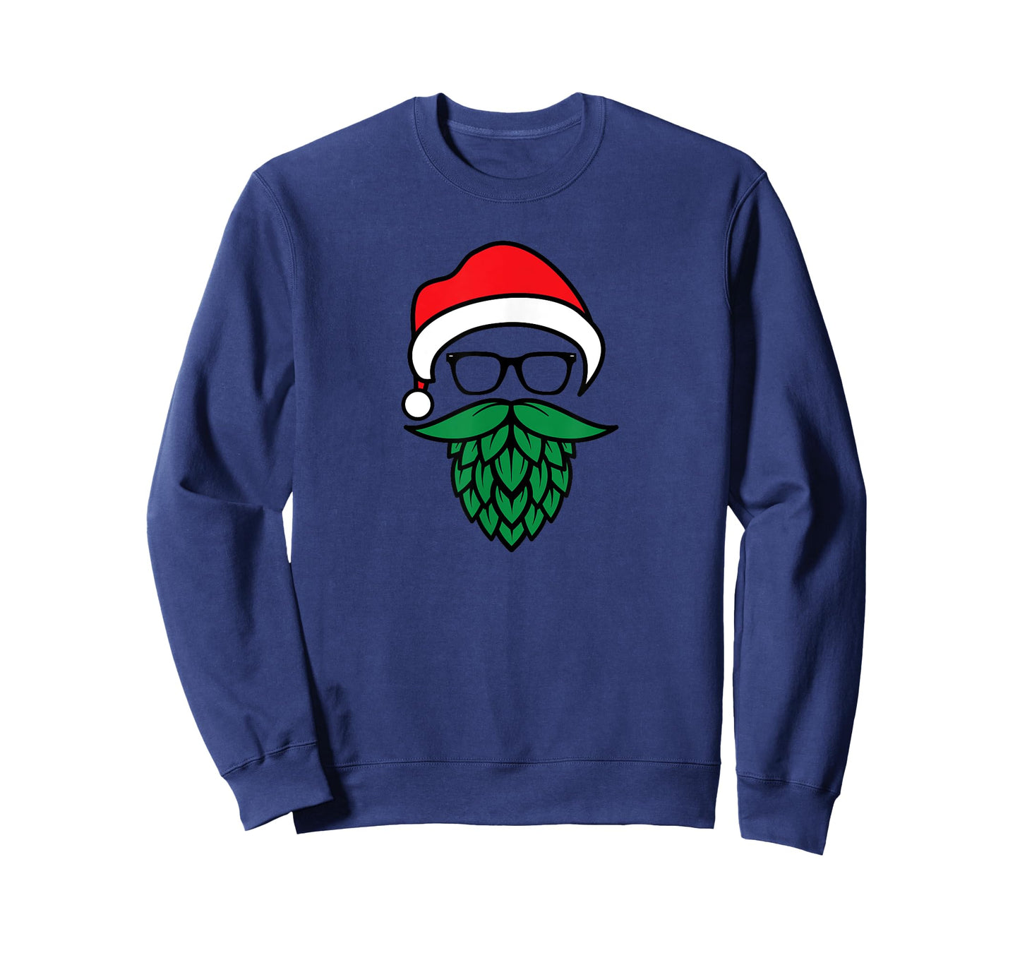 Hipster Santa Hops Beard Christmas for Beer Lovers T-Shirt