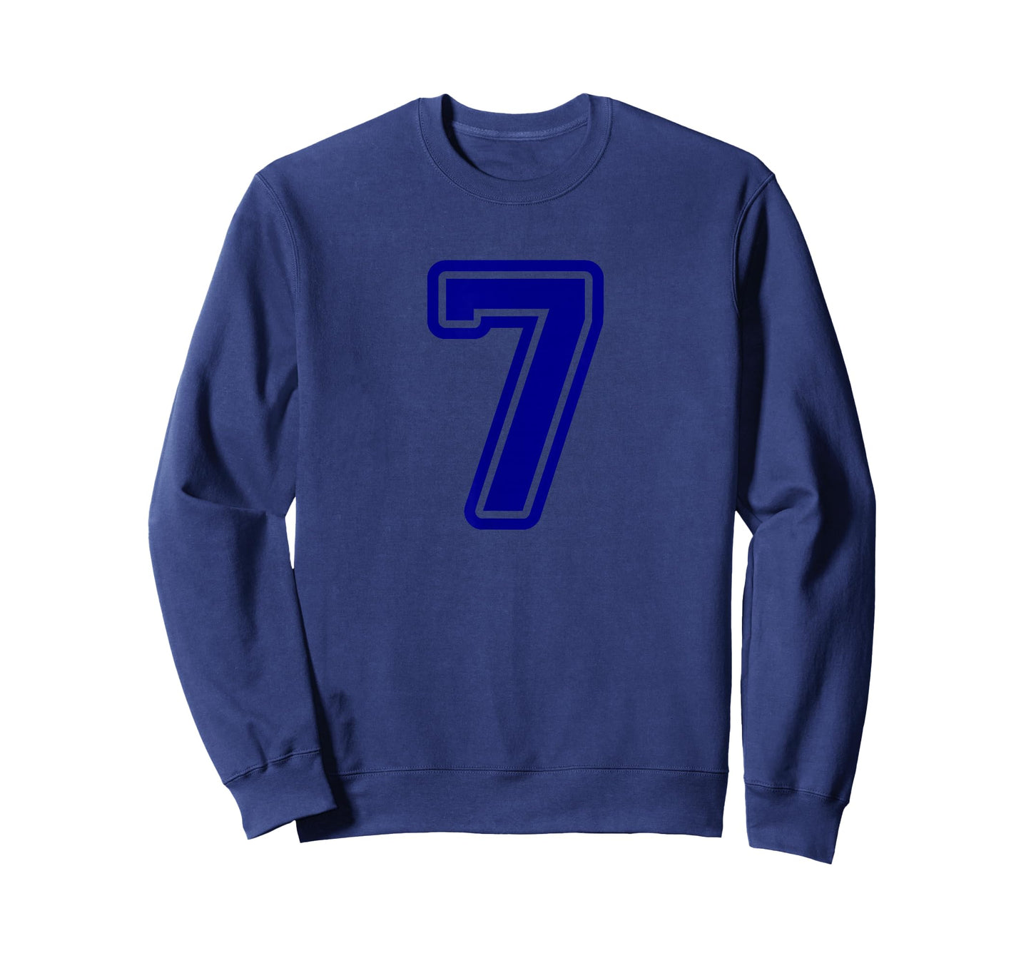 Number #7 Blue Sport Varsity Number 7 T-Shirt