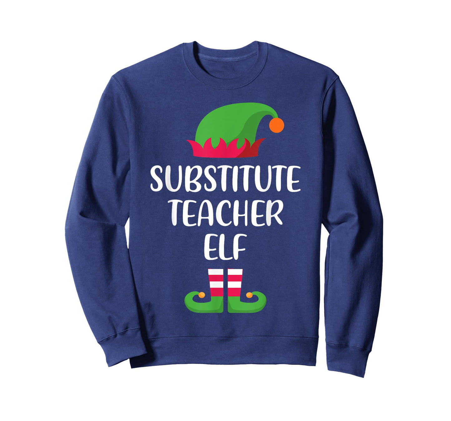 Substitute Teacher Elf Christmas Family Matching group T-Shirt