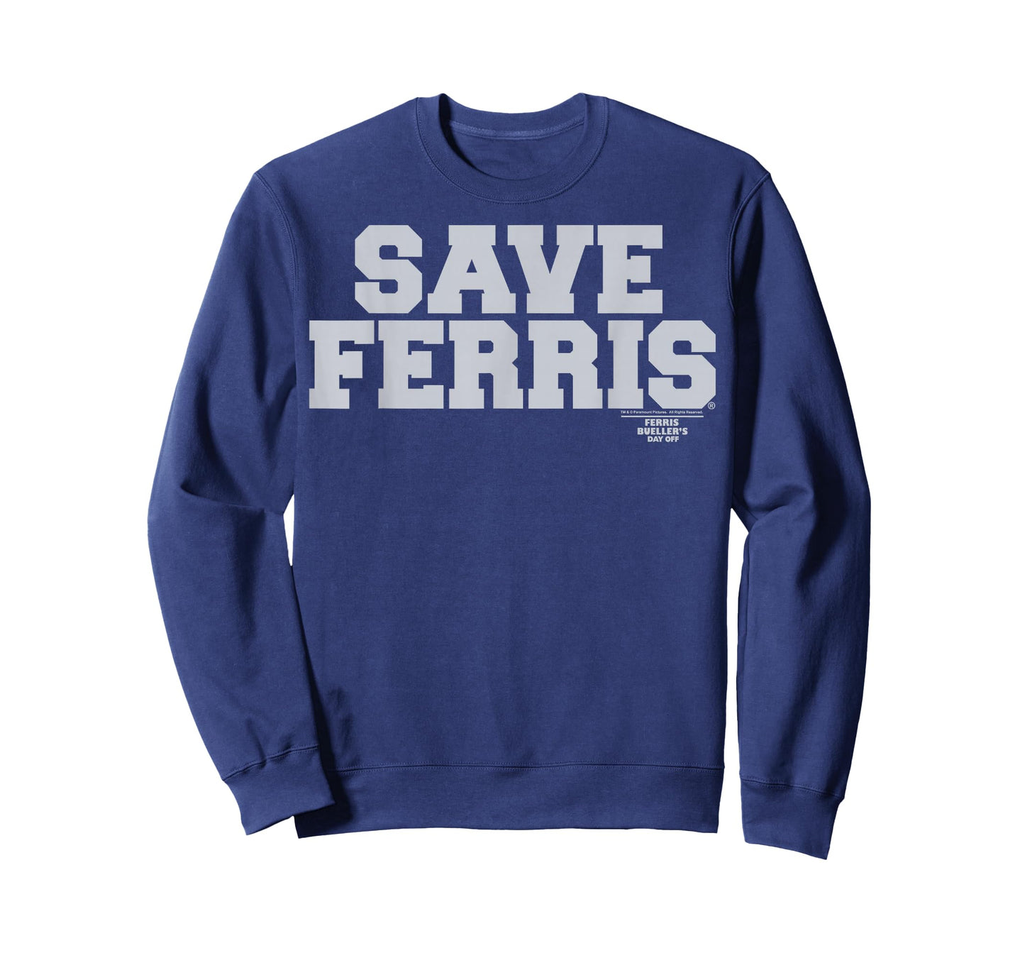 Ferris Bueller's Day Off Save Ferris Bold Gray Text T-Shirt