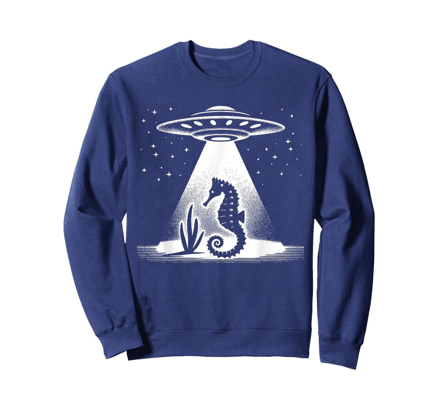 Seahorse Dad Mom Lover - Funny Alien UFO T-Shirt