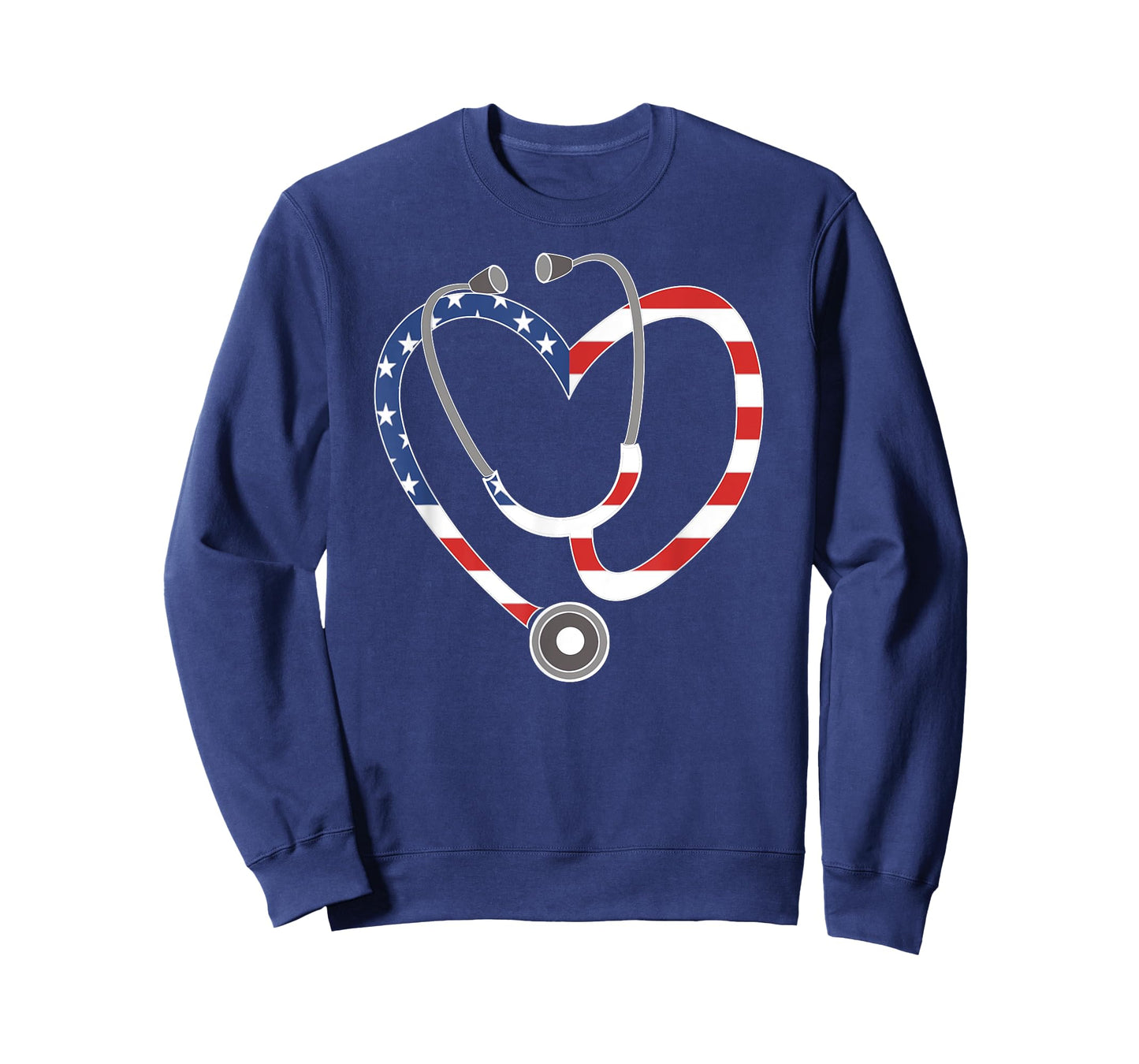 Patriot Stethoscope Flag Nurse Tee Shirt RN CNA