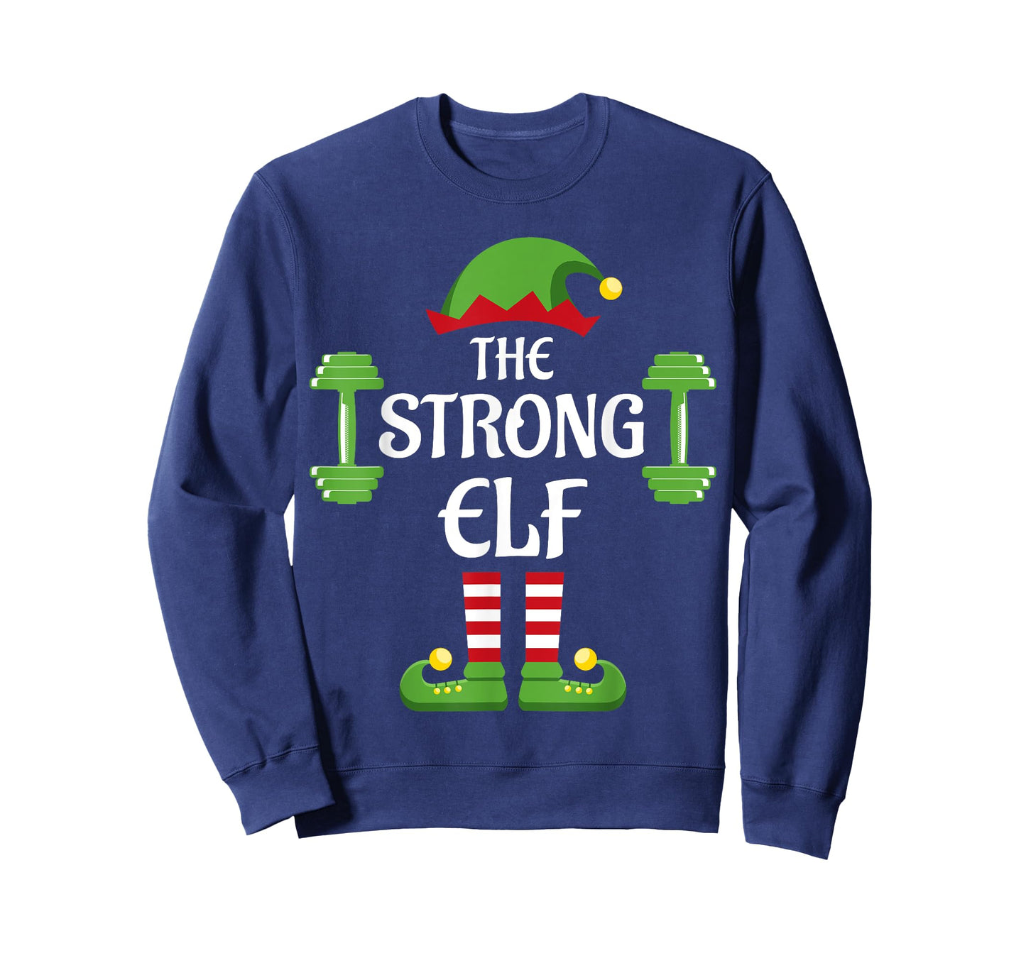 Strong Elf Family Matching Group Christmas Fitness T-Shirt