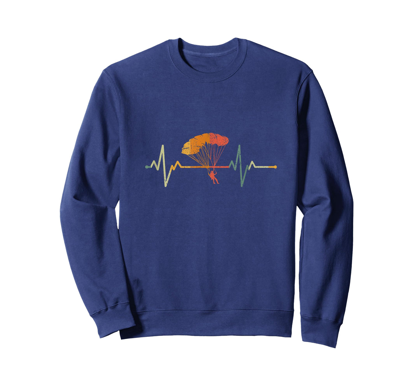 Vintage Paraglider Gift Heartbeat Parachute T-Shirt
