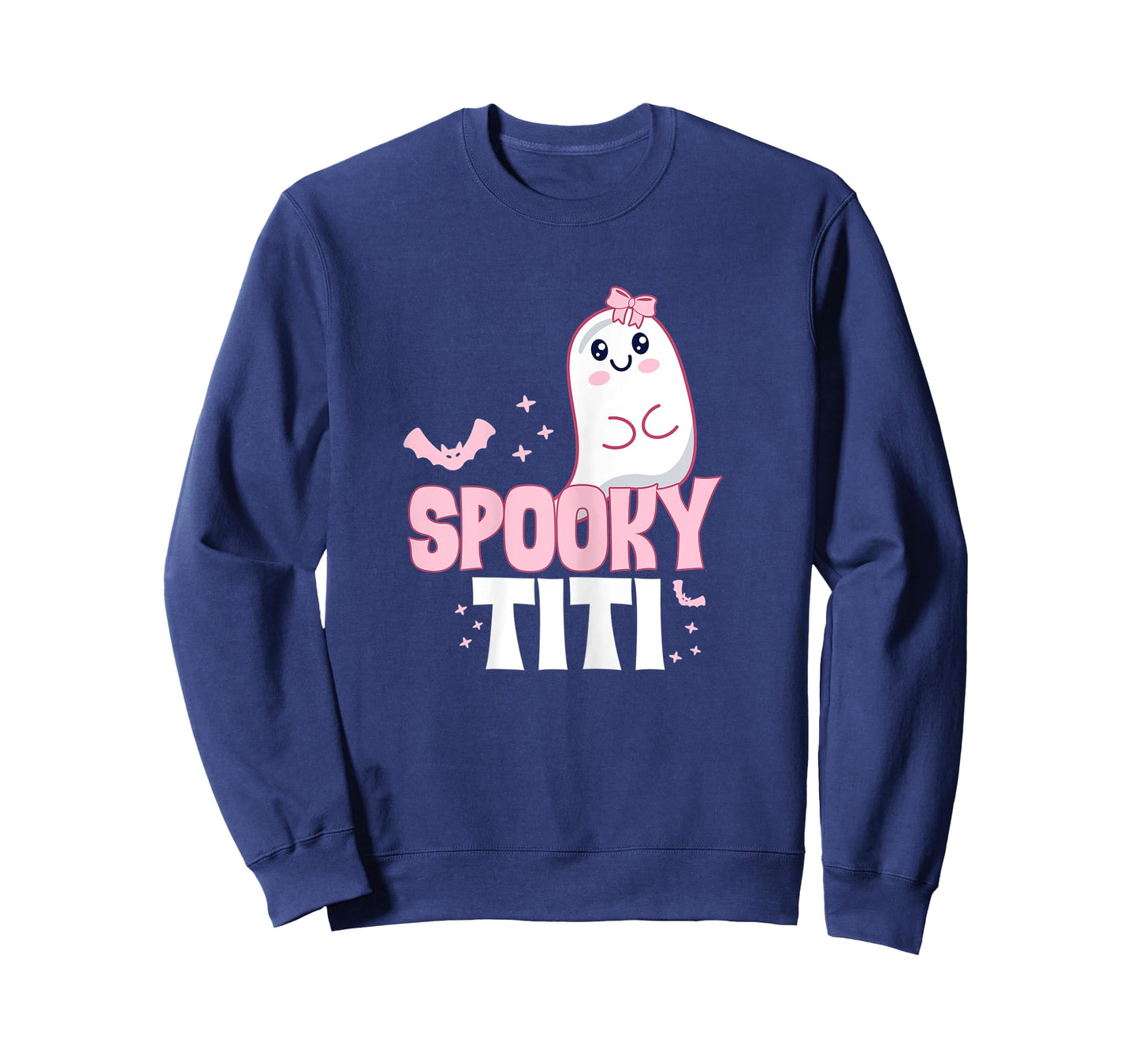 Womens Spooky Titi Family Cute Pink White Ghost Boo Halloween T-Shirt