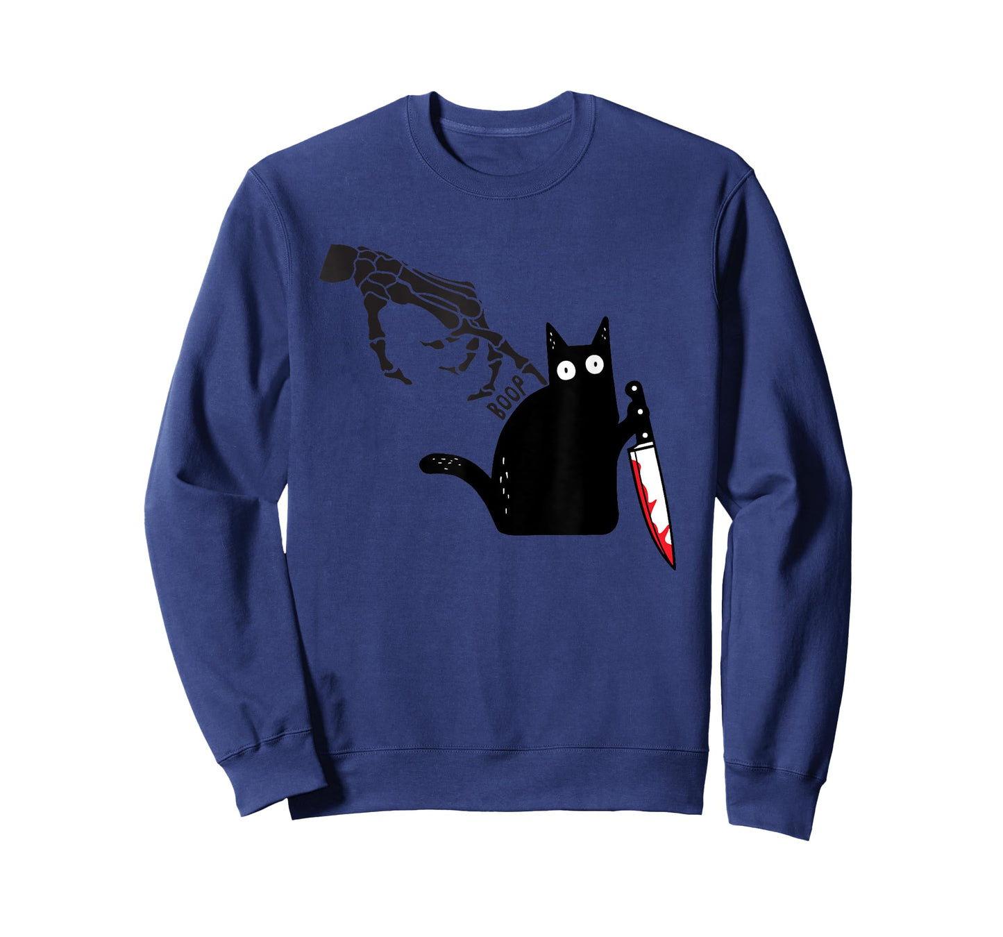 Spooky Boop Skeleton Hand Touch Ghost Cat Halloween T-Shirt