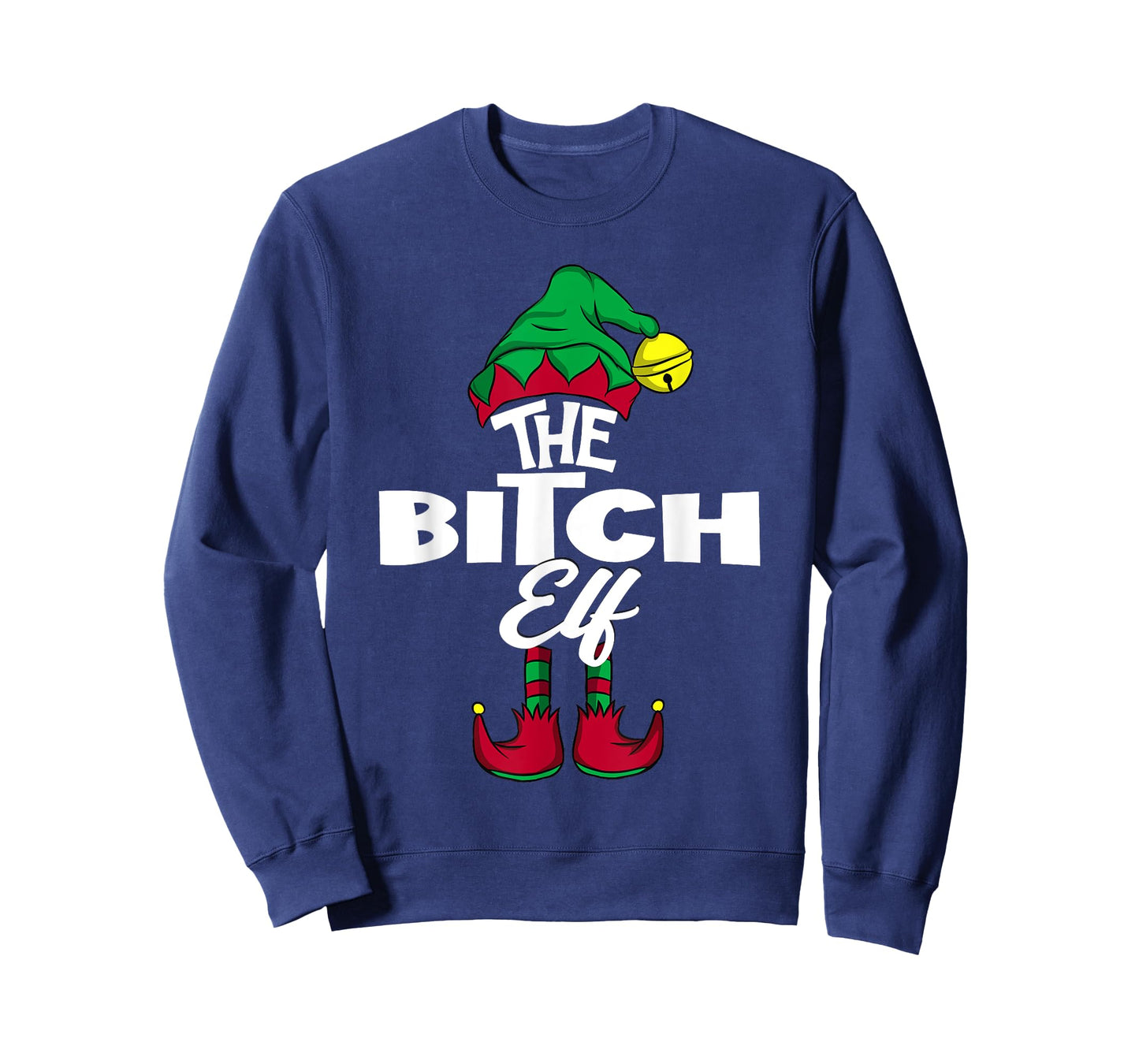 The BITCH Elf Family Group Matching PJ Christmas Gift T-Shirt