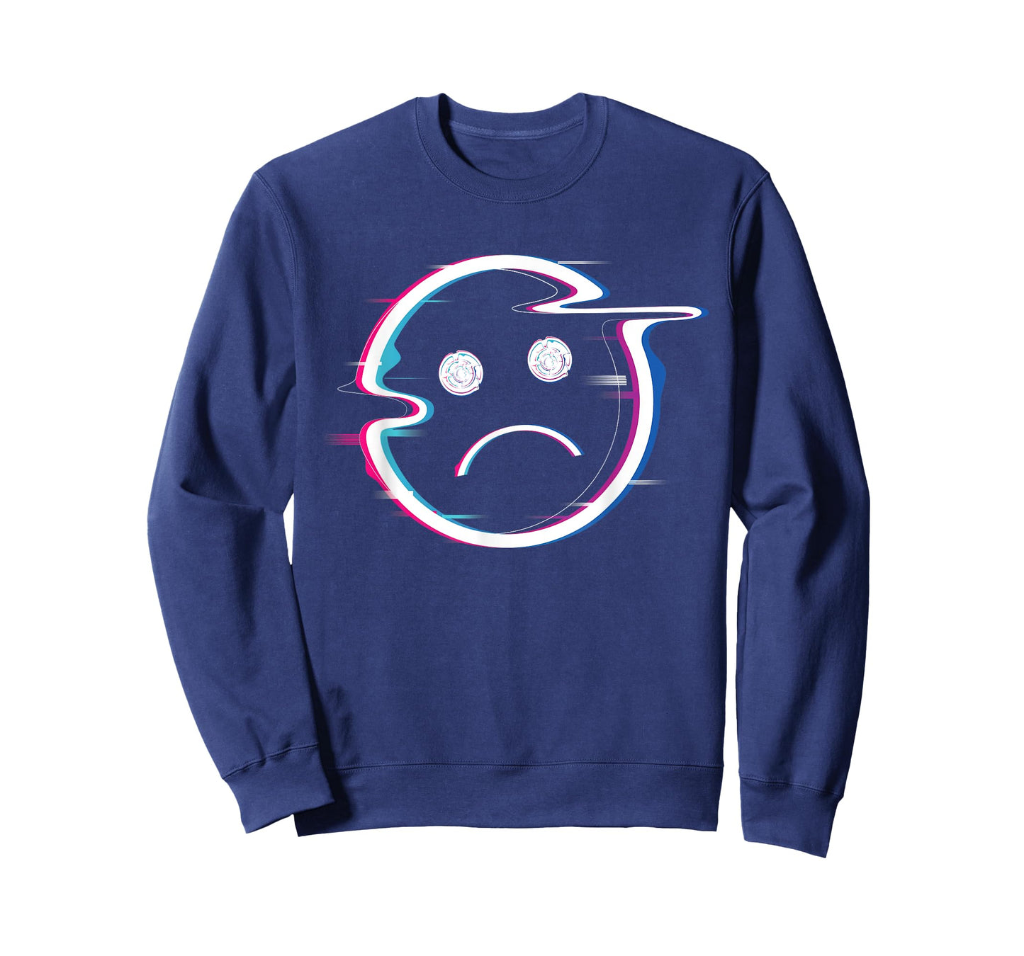 Sad Boi Pink Aesthetic Vaporwave Sadboi Sad Face Glitch Art T-Shirt