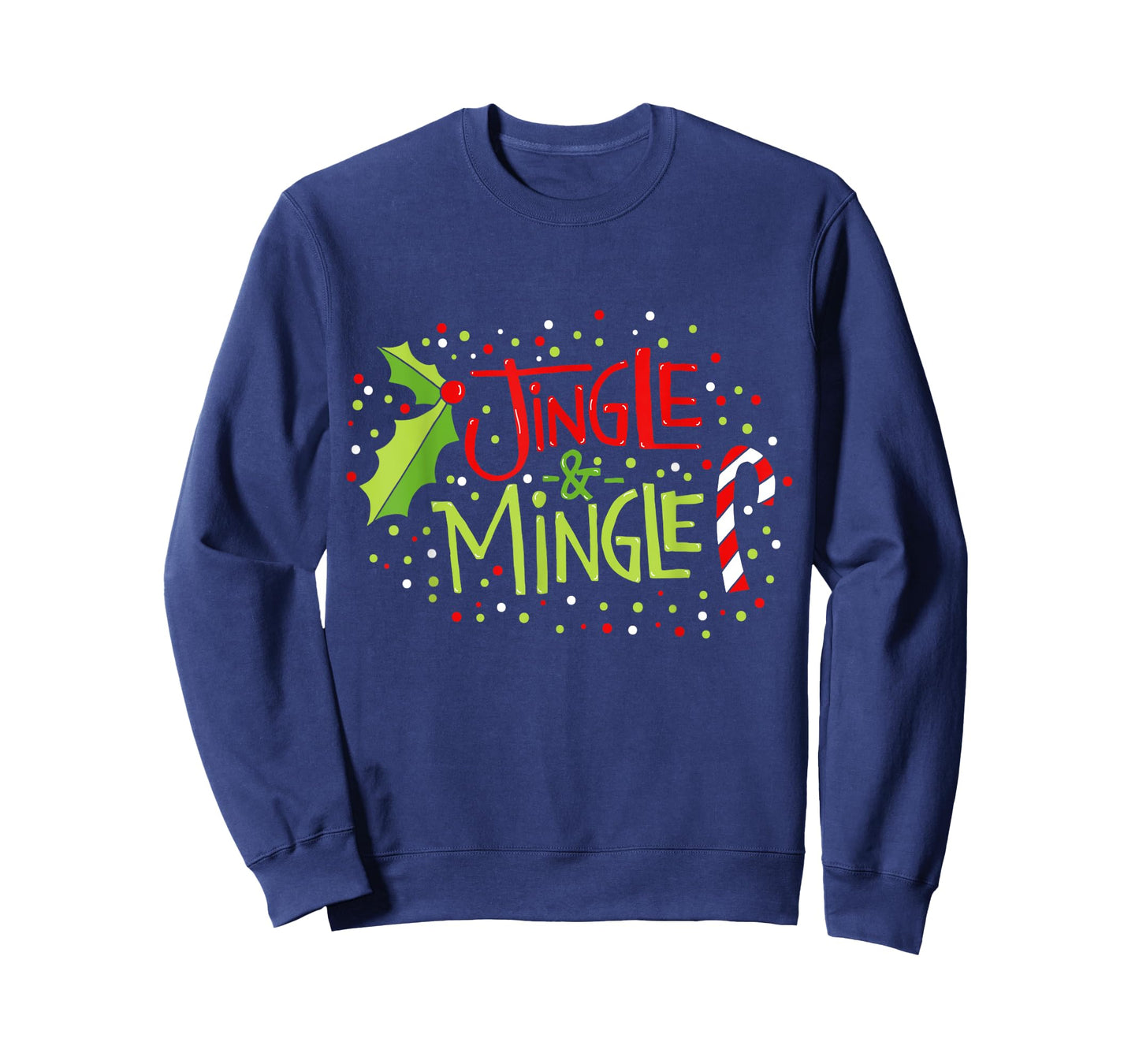 Christmas Dreamz Unlimited Jingle and Mingle Black Unisex-Adults T-Shirt