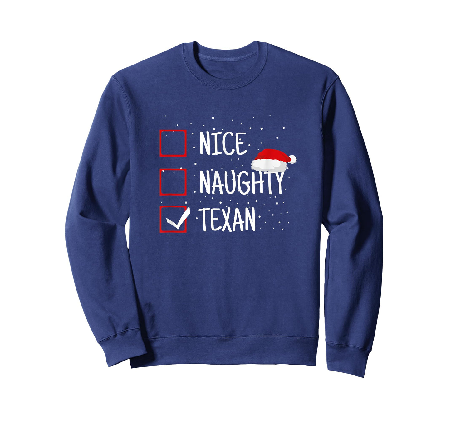 Family Heritage Gifts Nice, Naughty, Texan Christmas Checklist - Funny Texas T-Shirt