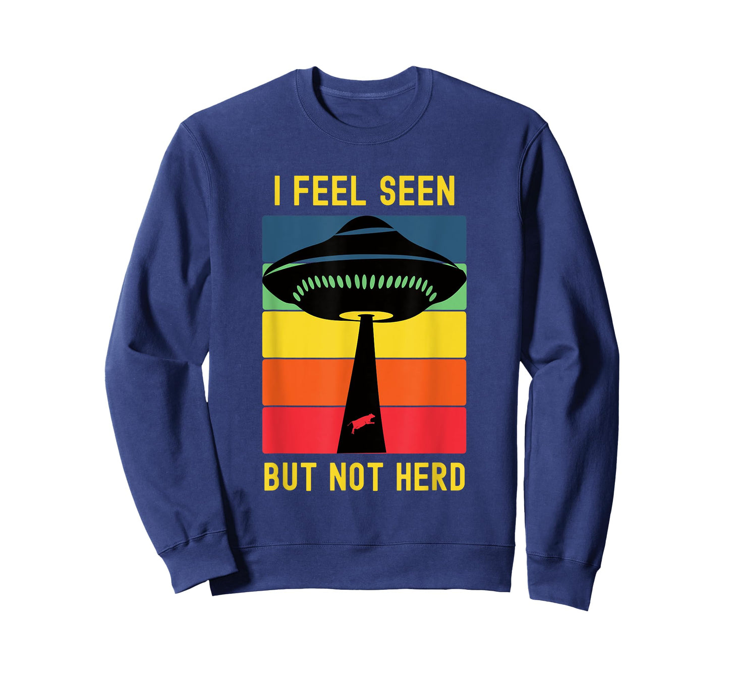 Funny Alien Abduction UFO Extraterrestrial Cow Introvert T-Shirt