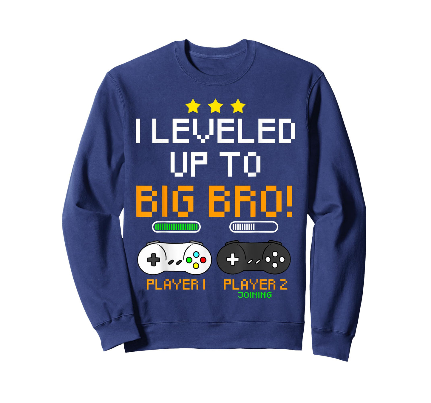 Big Bro Announcement Level Up Player 1 Player 2 Sibling Gift T-Shirt