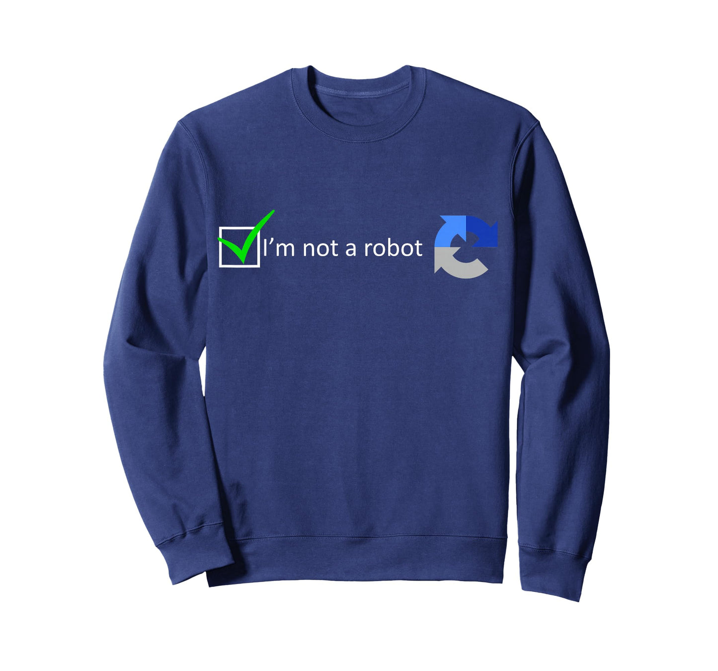 MathWare Unisex-Adults Black T-Shirt - Funny Nerdy I'm not a Robot test - Short Sleeve - Modern Classic - Robot Theme - Gaming, Coding - Letter Print - Embroidery - Size: Small