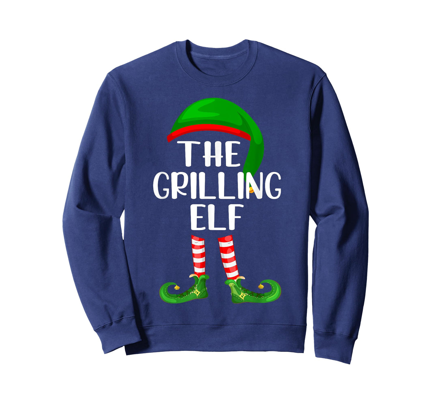 Funny The Grilling Elf Matching Family Christmas T-Shirt