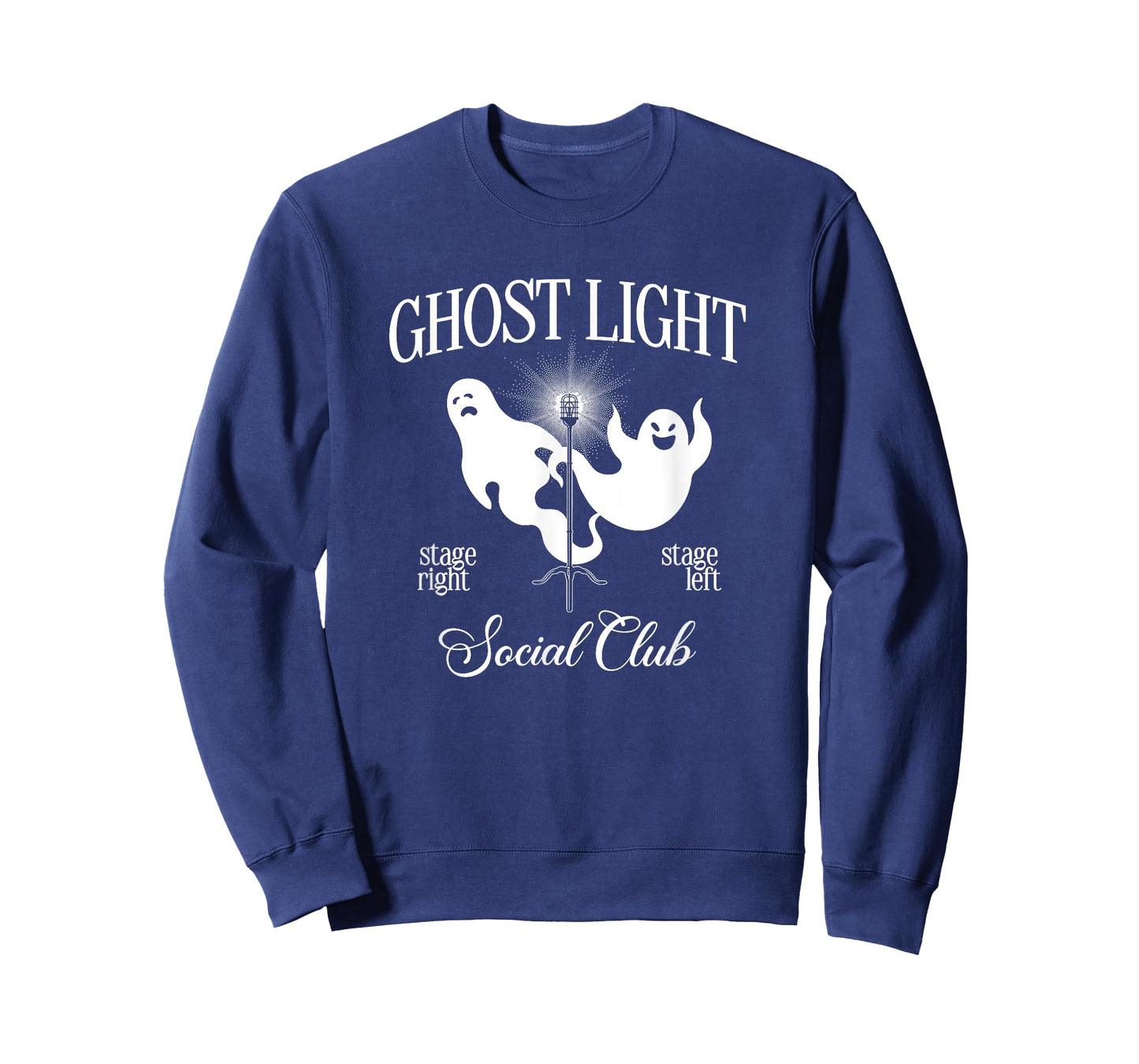 Ghost Light Social Club Theatre Nerd Stage Tech Actor Drama T-Shirt
