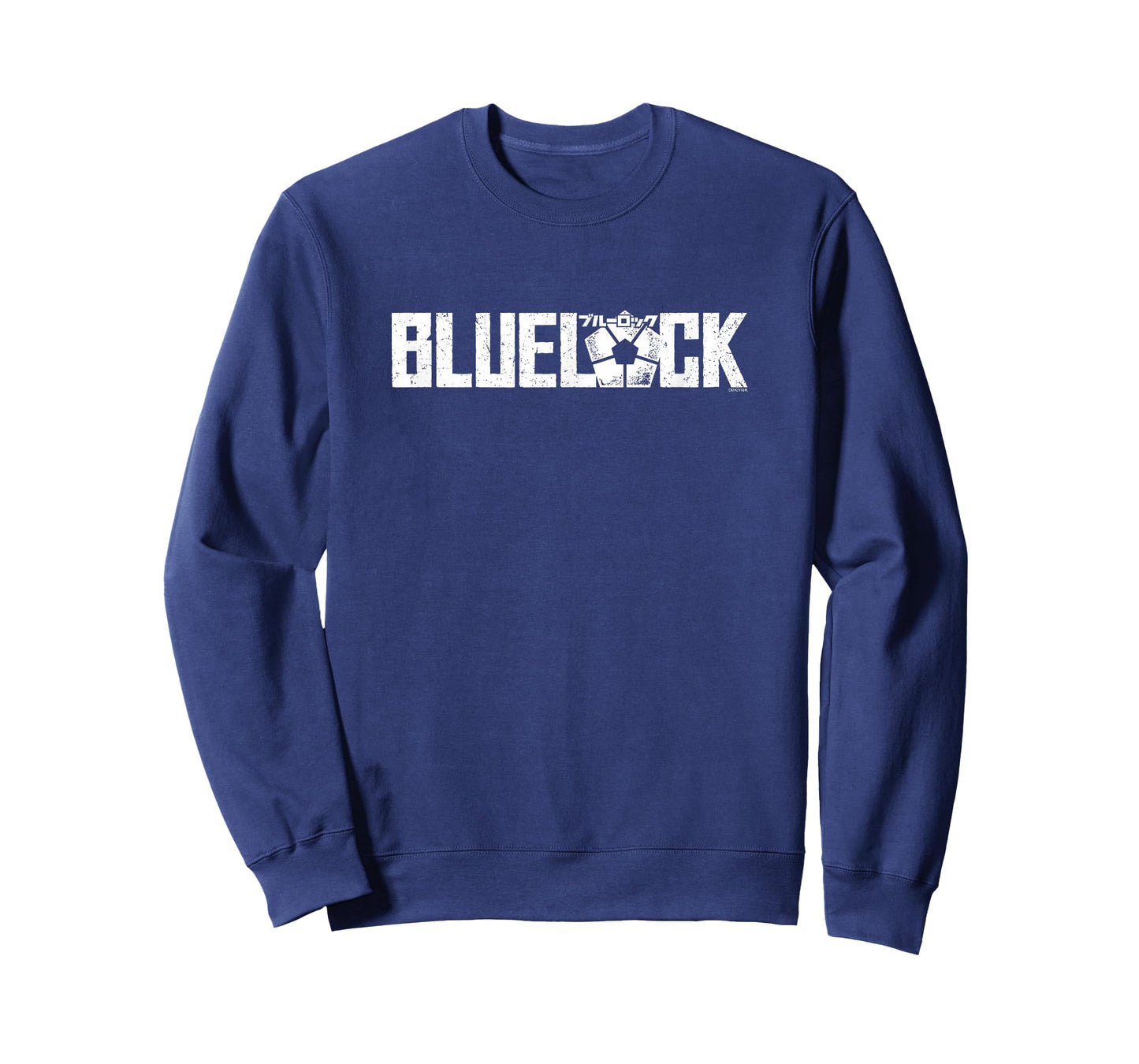 Blue Lock Official Epic White Bold Distressed Big Chest Logo T-Shirt