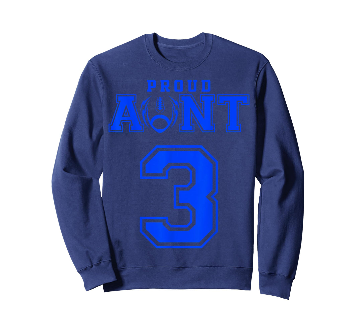 Custom Proud Football Aunt Number 3 B Personalized T-Shirt