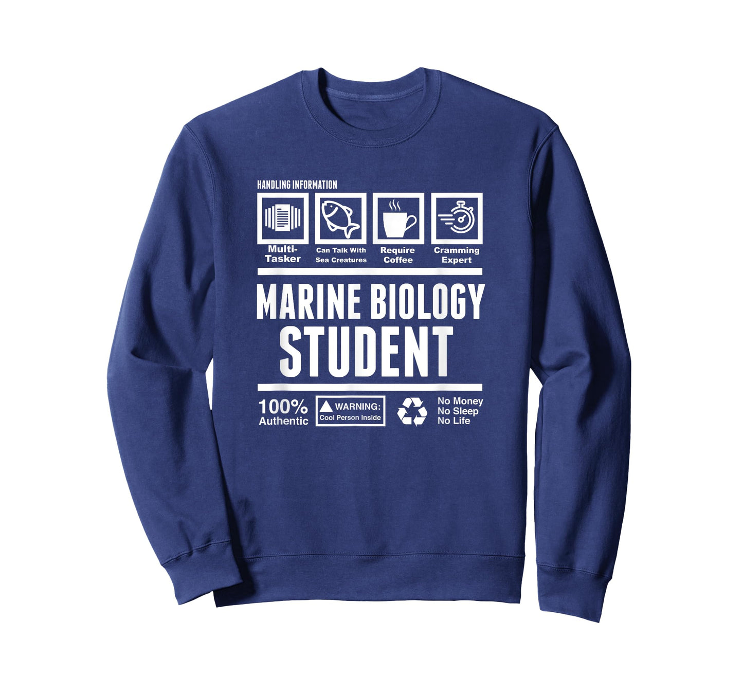 Funny Marine Biology Student Handling Information T-Shirt T-Shirt