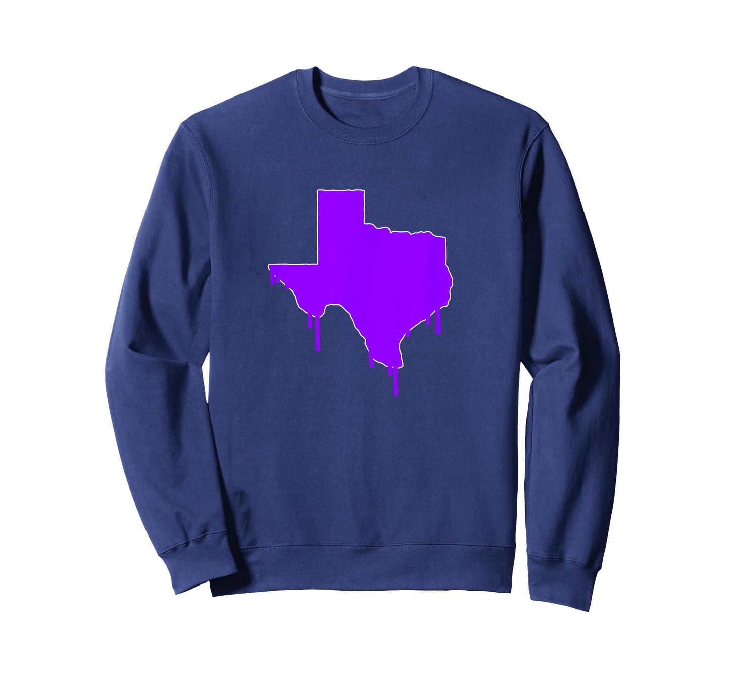 Purple Texas State Drip South Houston TX 713 Slab Lean Screw T-Shirt