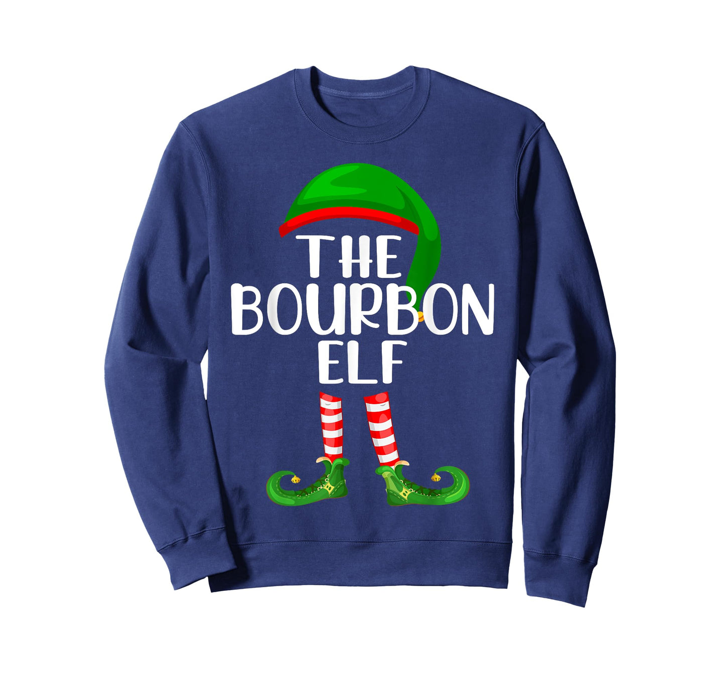 Funny The Bourbon Elf Matching Family Christmas T-Shirt