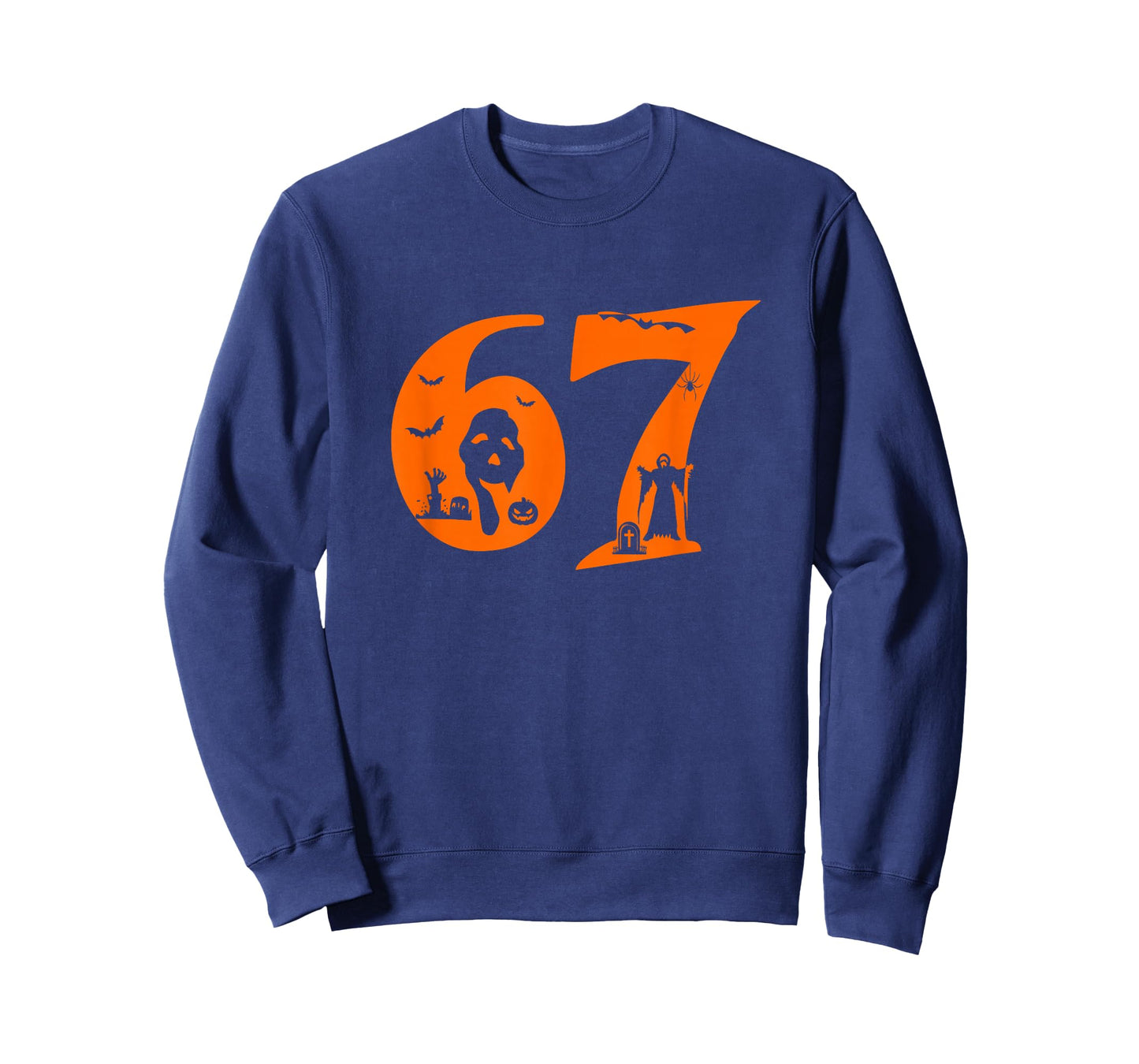 Number 67 Funny Meme Saying 6 7 Six Seven Scary Halloween T-Shirt