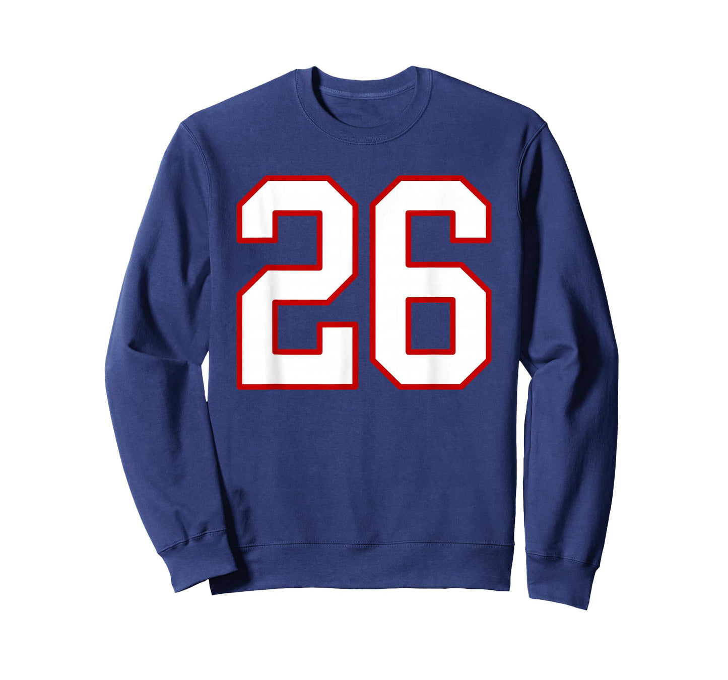 White and Red Sports Number 26 Jersey Uniform Player T-Shirt
