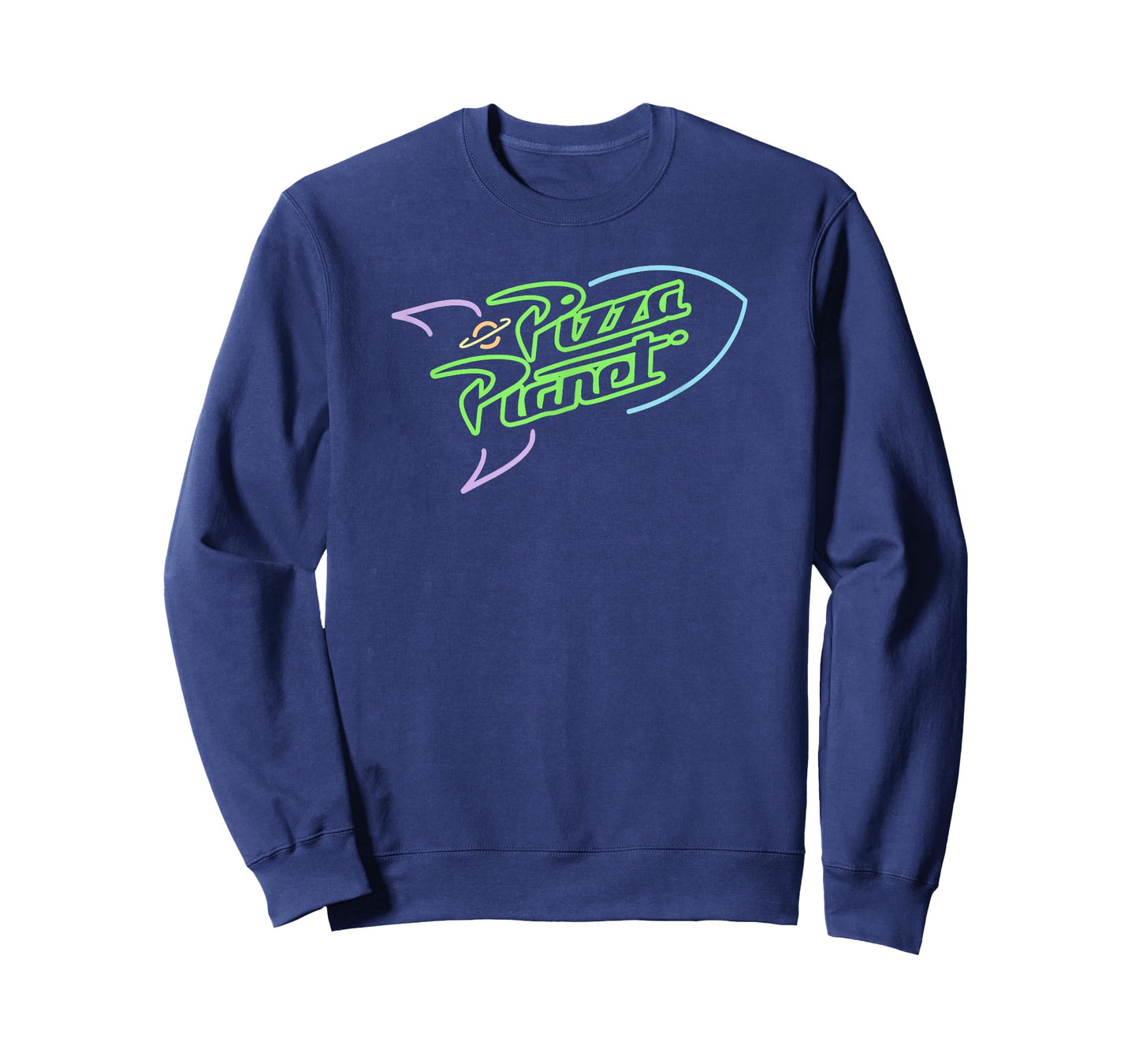 Disney Pixar Toy Story Pizza Planet Neon Spaceship Logo T-Shirt