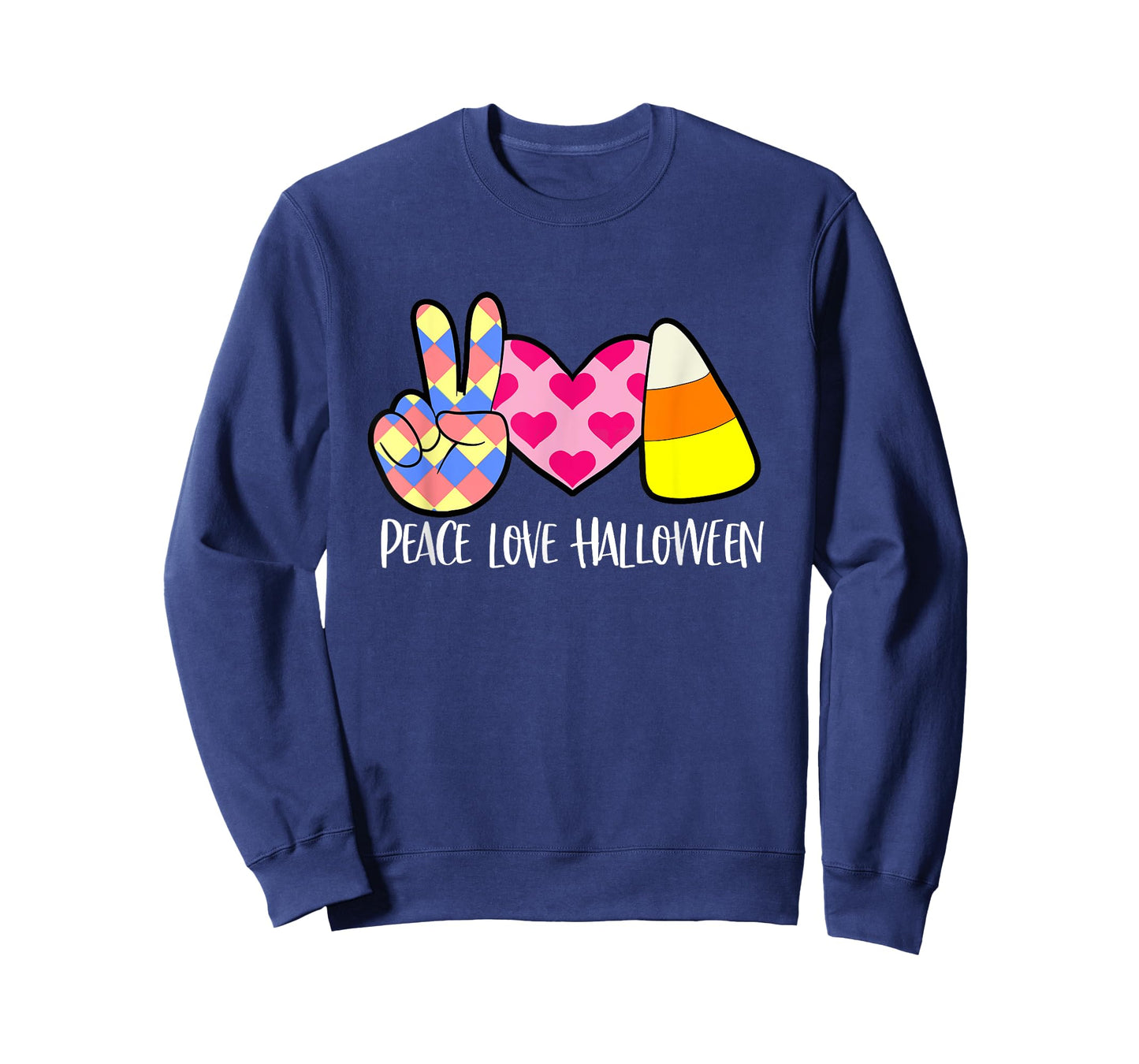 Candy Corn Peace Love Halloween T-Shirt
