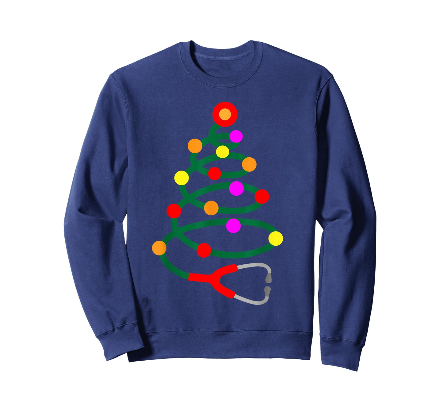 Nurse Christmas Tree Stethoscope Nurses Xmas Scrub Top T-Shirt