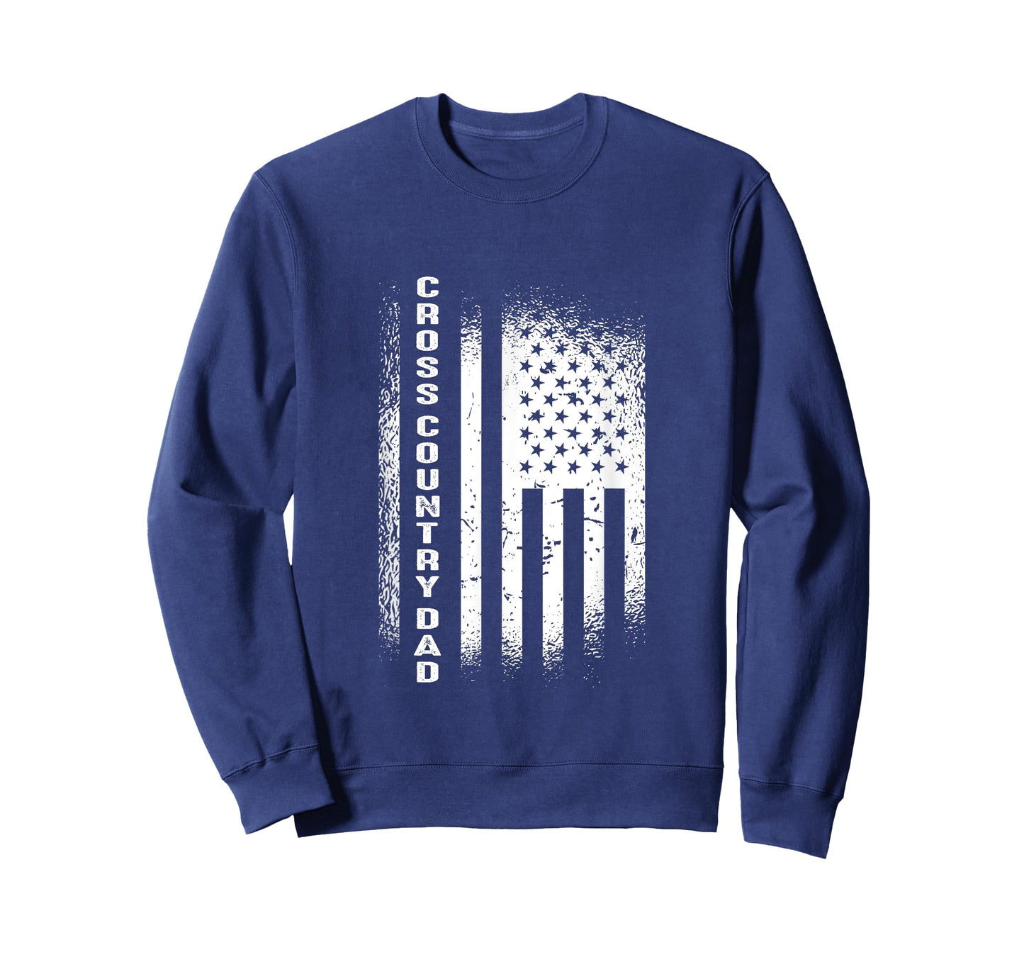Cross Country Dad Running Vintage American Flag XC Runner T-Shirt for Men