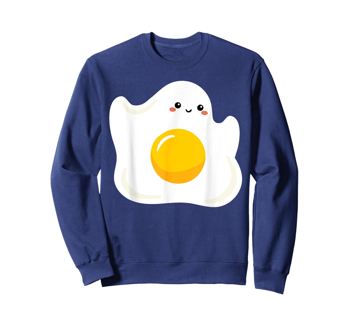Cute Ghost Fried Egg Costume Funny Halloween Egg T-Shirt