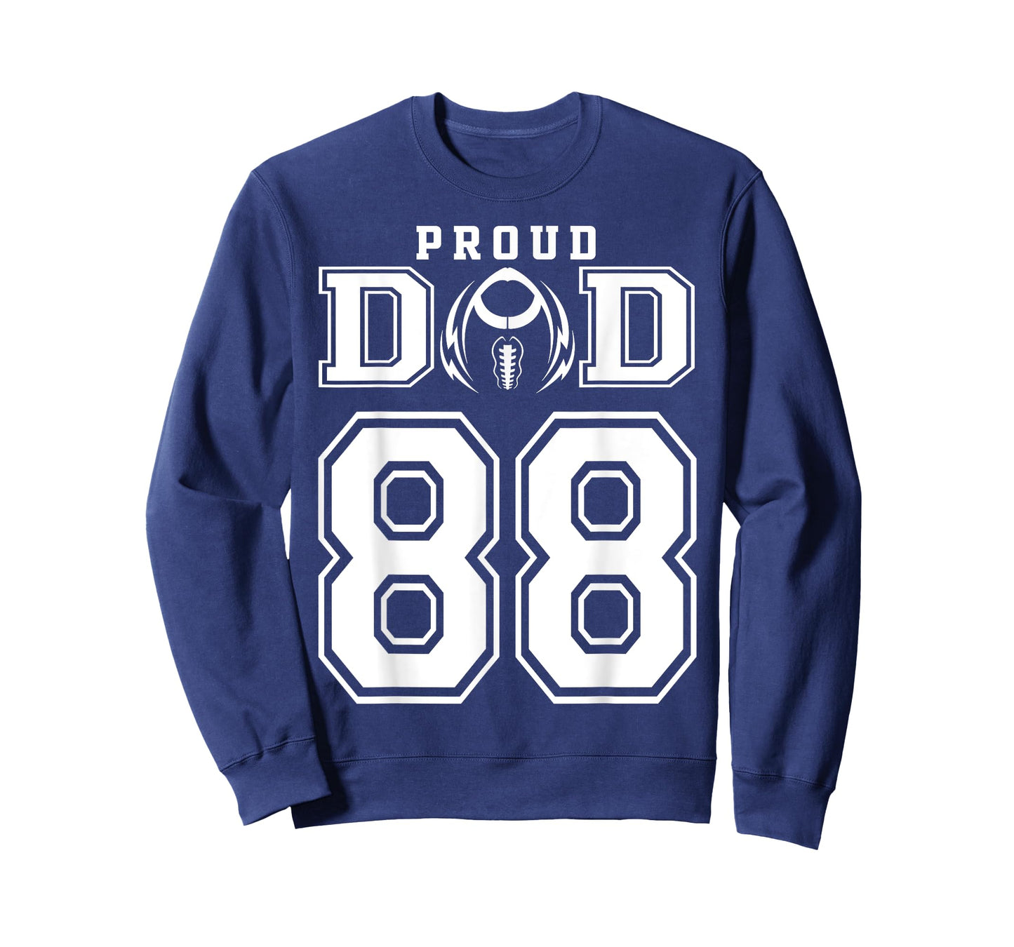 Custom Proud Football Dad Number 88 Personalized For Men T-Shirt