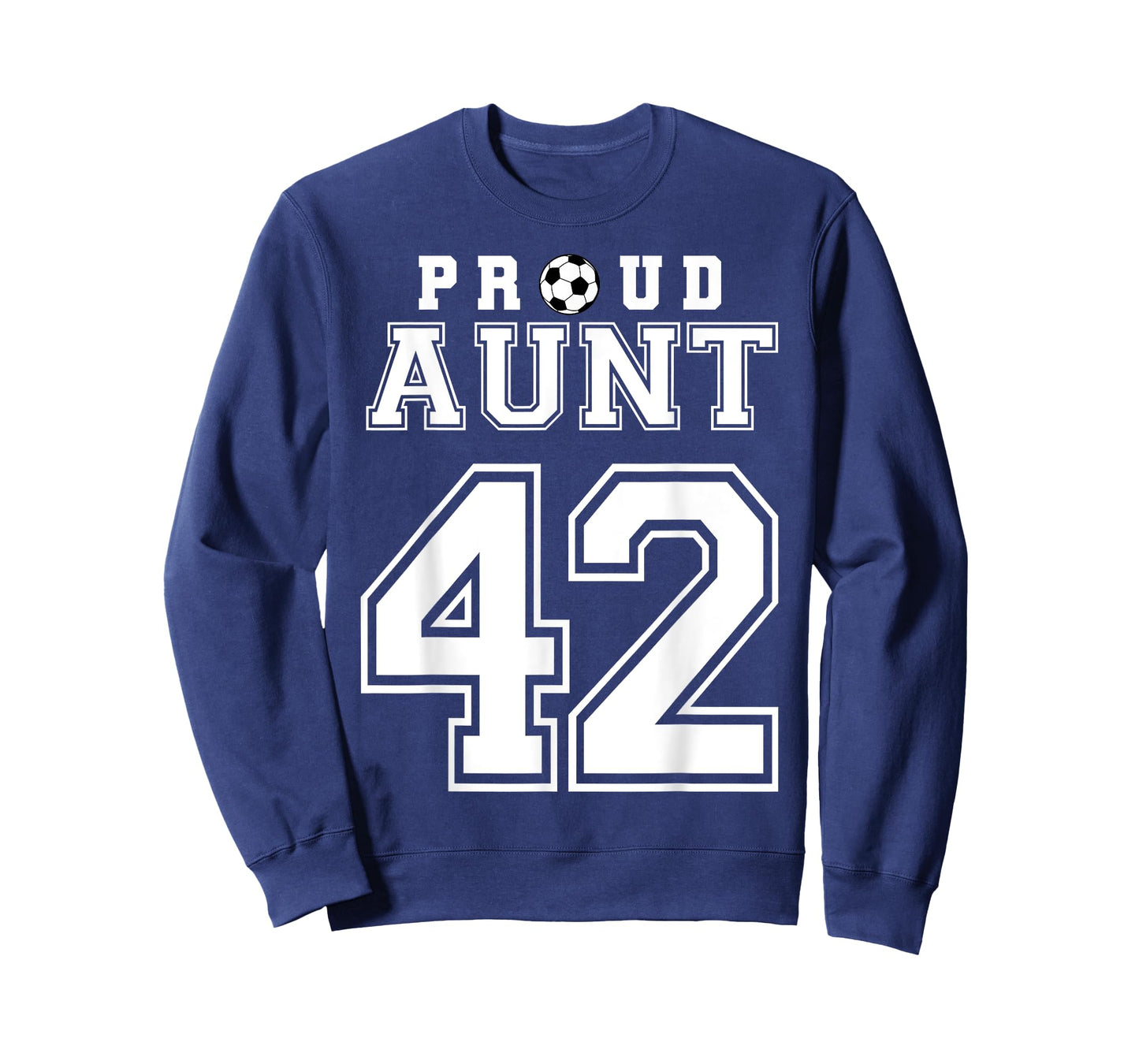 Number 42 Custom Proud Soccer Futbol Aunt Personalized T-Shirt