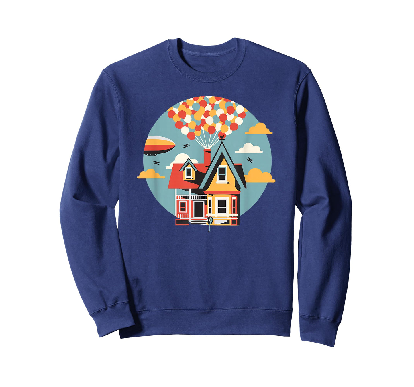 House Going Up, Balloons, Adventure is Out There, Retro T-Shirt