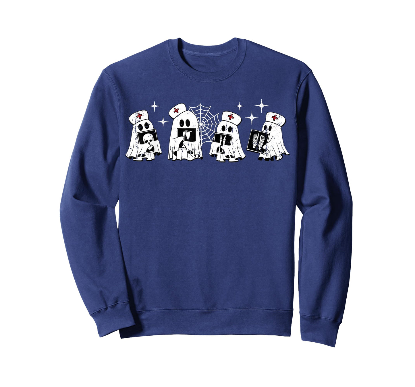 Funny Radiology Ghost Boo Crew Skeleton X-ray Bones RAD Tech T-Shirt