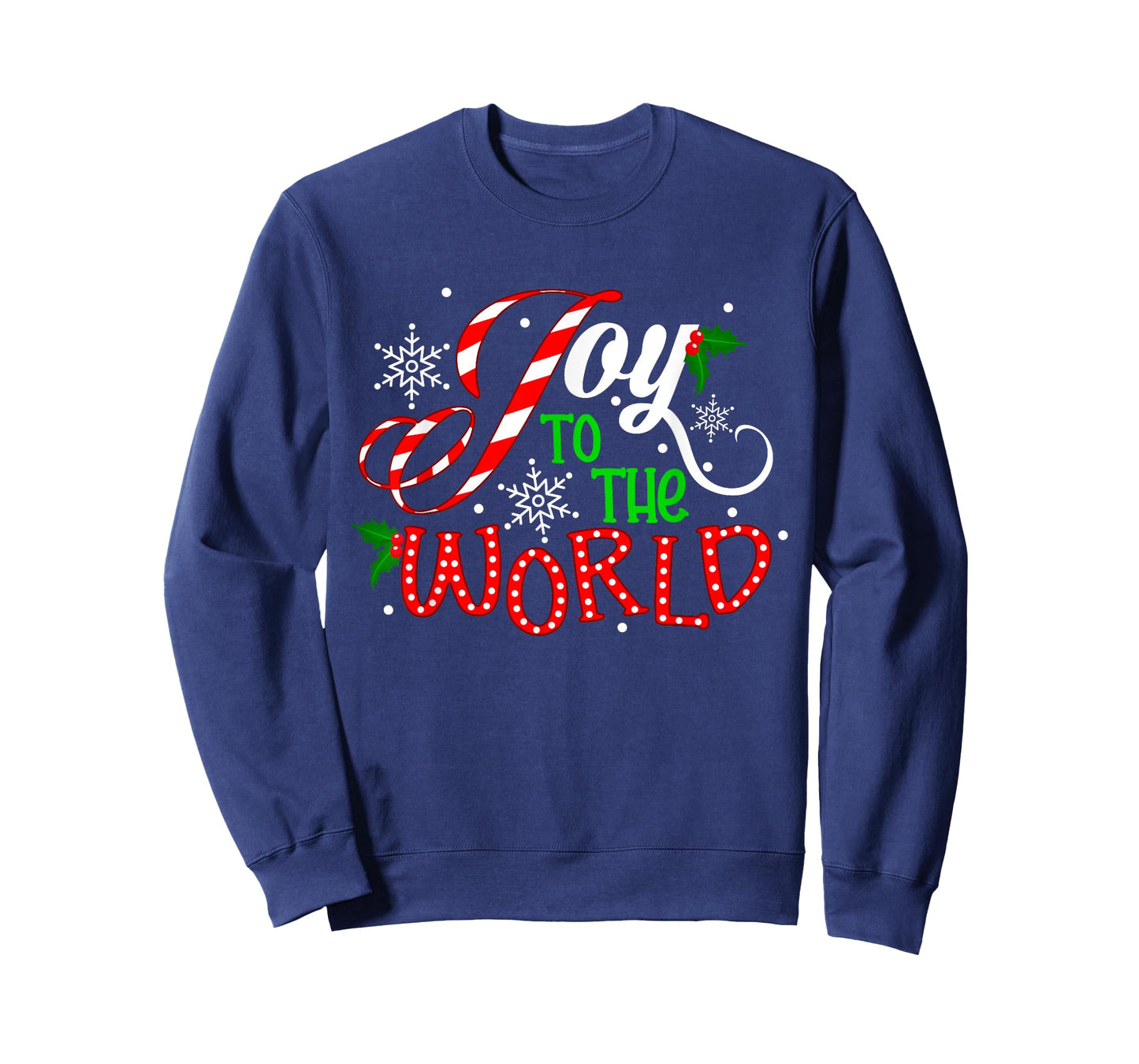 Joy To The World Candy Cane Christmas Pajamas Xmas Kids T-Shirt