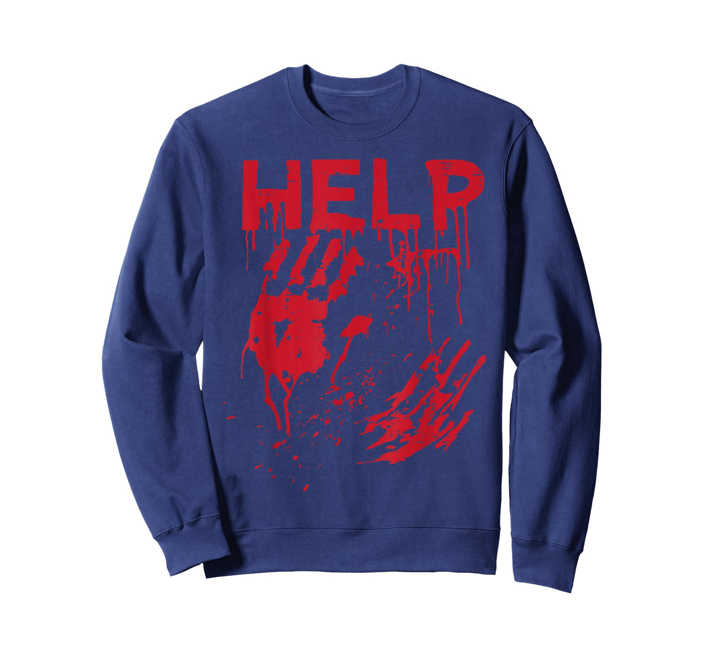 Halloween Help Blood Hands Funny Zombie Costume Men Women T-Shirt