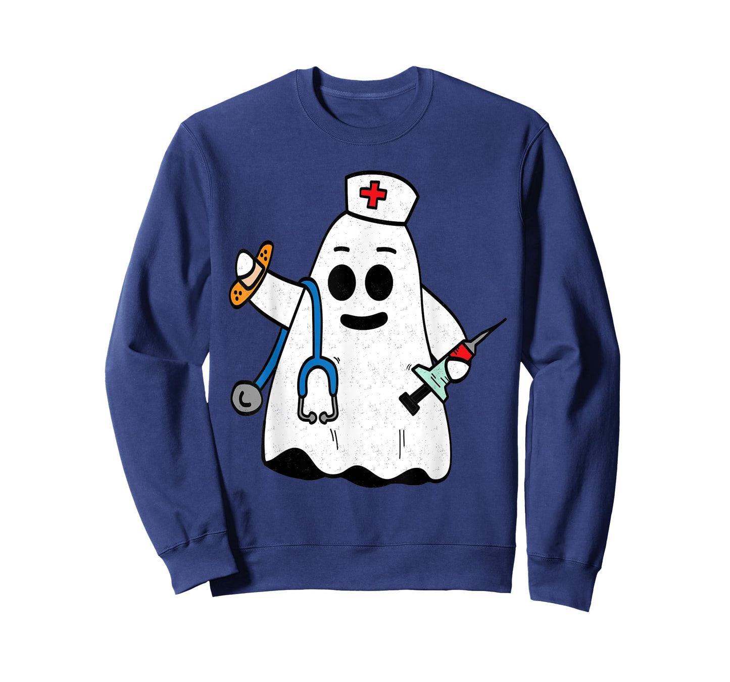 Nurse Ghost Scrub Cute Halloween Costume For Nurses Women RN T-Shirt