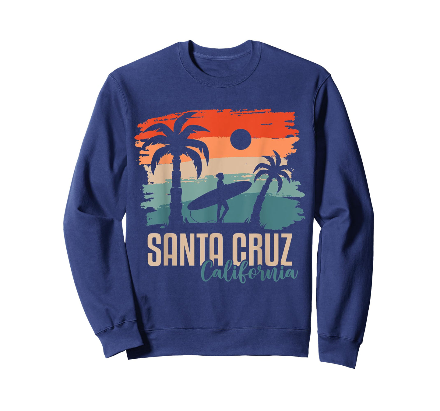 Santa Cruz California Summer Sun Palms Beach T-Shirt for Men Women Kids