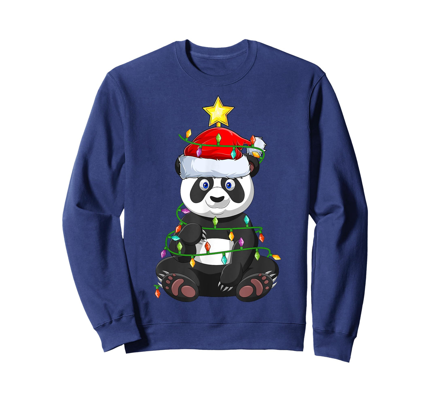 Panda Xmas Tree Lighting Santa Panda Christmas T-Shirt