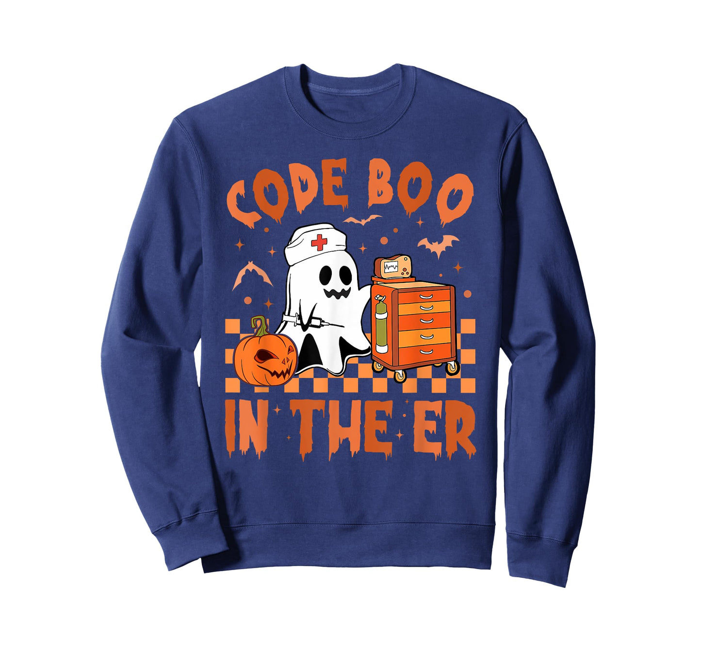 Retro Code Boo In The ER ICU Nurses Boo-jee Ghost Halloween T-Shirt