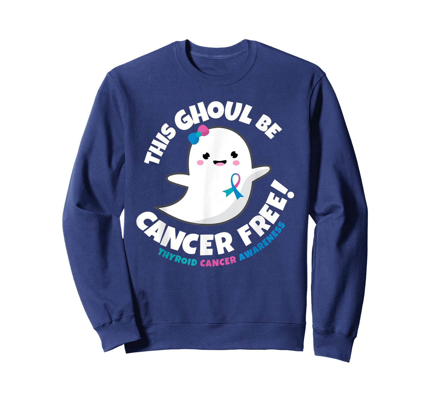 Thyroid Cancer Free Survivor Halloween Cute Ghost Girl Gift T-Shirt