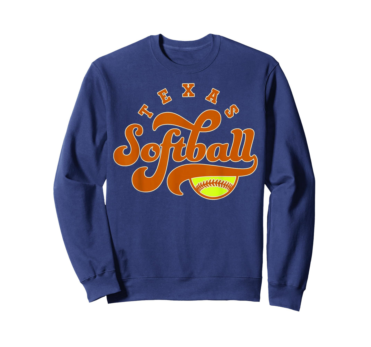 Texas Softball Vintage Mens Kids Team Retro Softball Fan T-Shirt