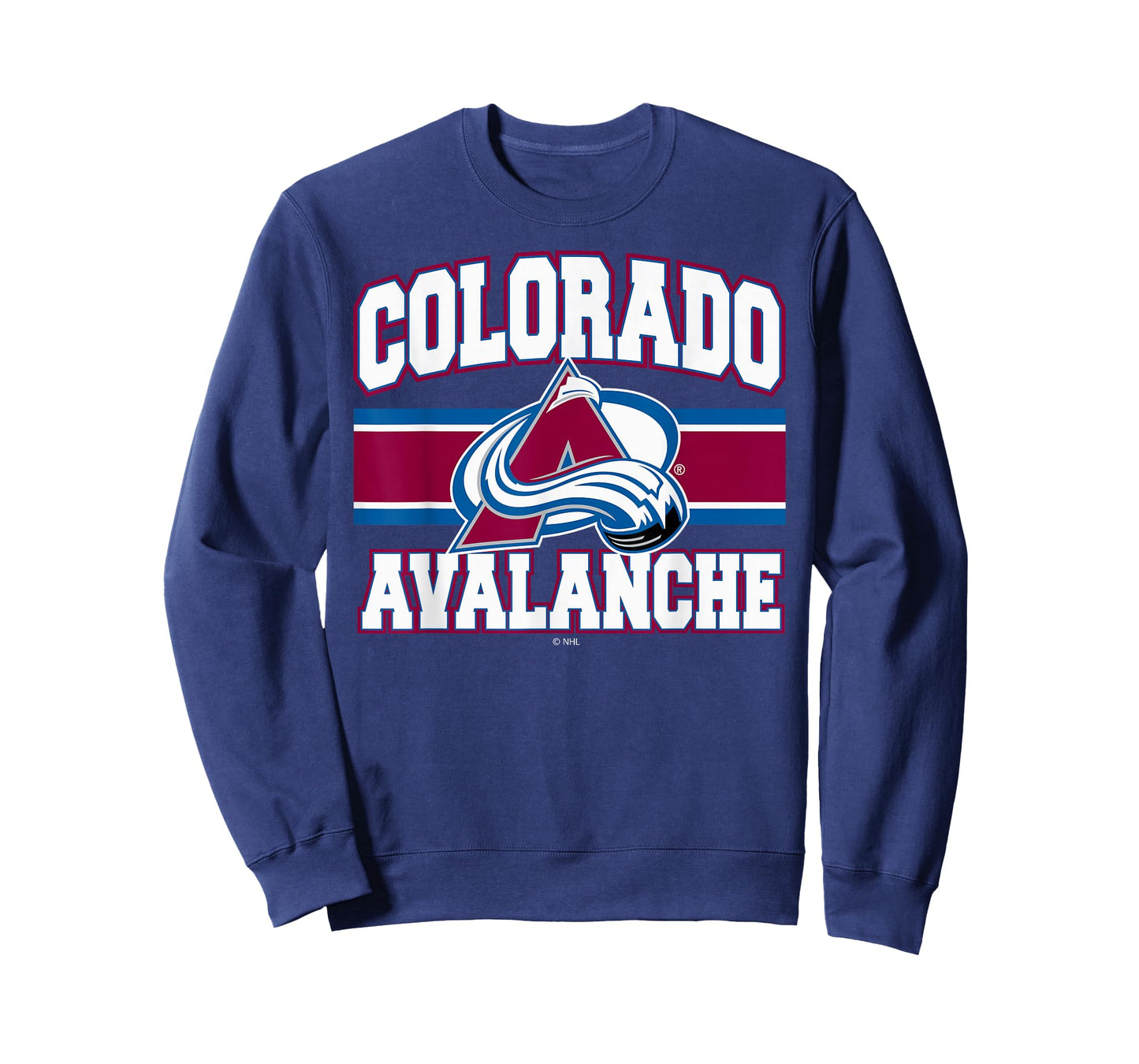 Colorado Avalanche Stripe Navy Officially Licensed T-Shirt