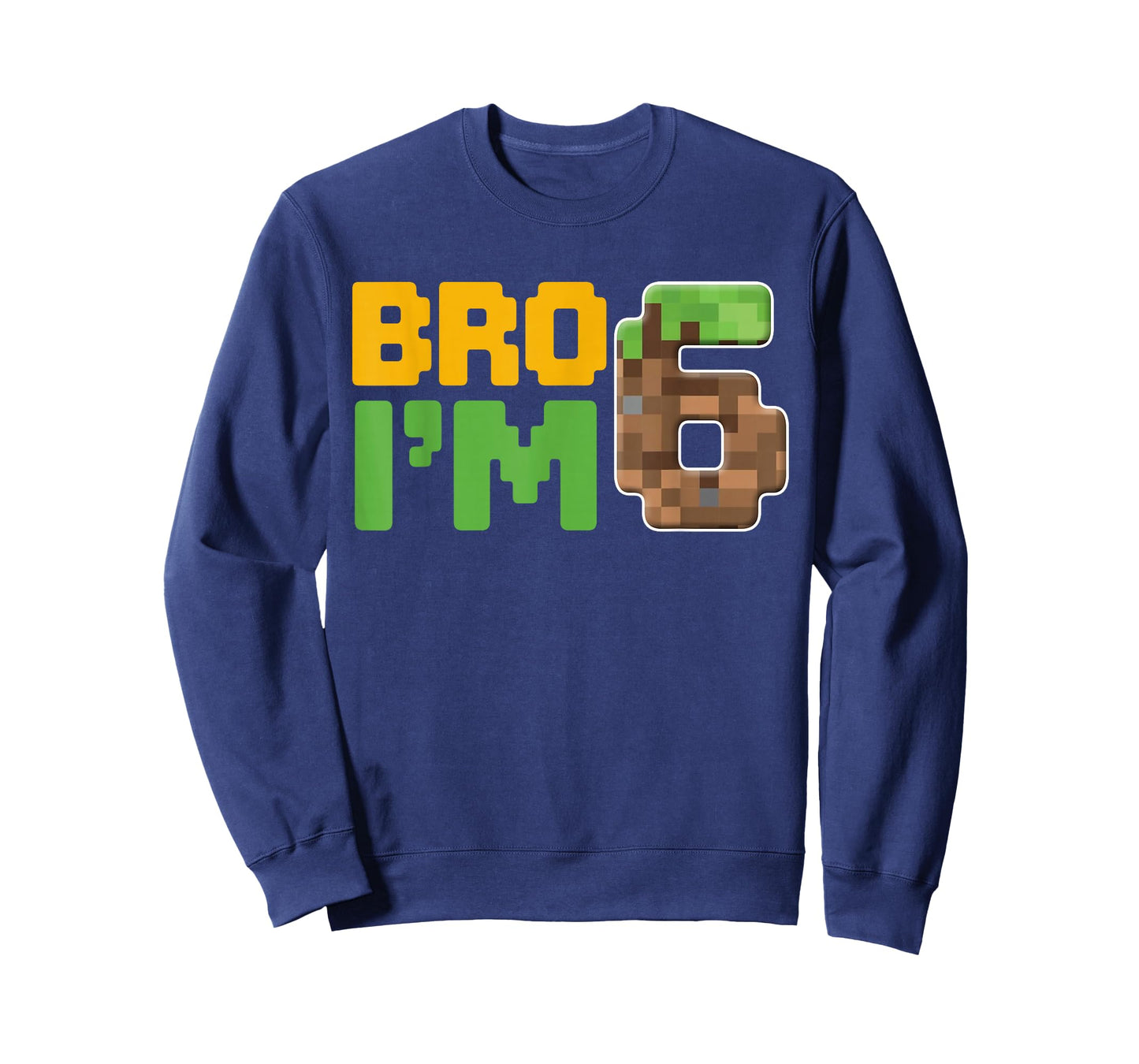 Boys Kids 6th Birthday Boy Bro I’m 6 Year Old Gamer Pixel T-Shirt